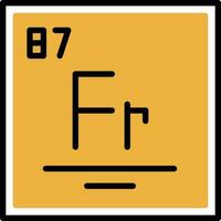 francium vector icoon ontwerp