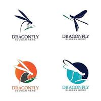 Dragonfly logo vector pictogram