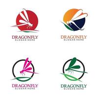 Dragonfly logo vector pictogram