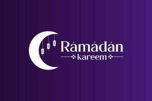 Ramadan logo concept vector. Islamitisch logo halve maan maan en kroonluchter concept vector