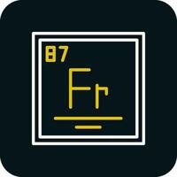 francium vector icoon ontwerp