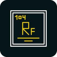 rutherfordium vector icoon ontwerp