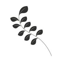 gebladerte bladeren plant natuur pictogram witte achtergrond vector