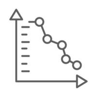 diagram statistieken rapport lijn pictogram witte achtergrond vector