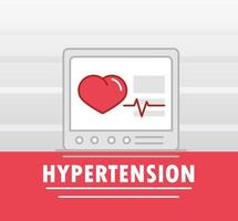 hypertensie monitoring hartslag vector