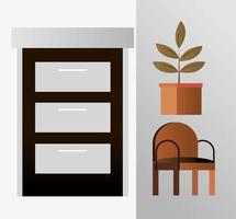 moderne office-pictogrammen vector