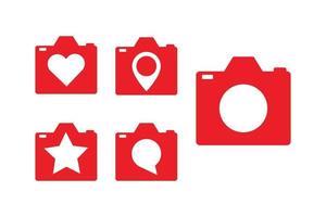 camera pictogramstijl plat ontwerp vector