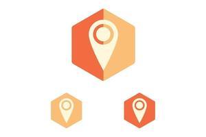 locatie pin vector pictogram in platte ontwerpstijl