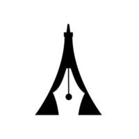 toren penpunt logo pictogram ontwerp illustratie vector ontwerp