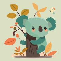 tekenfilm schattig koala beer vector