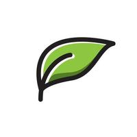 groen blad ecologi vector pictogram logo