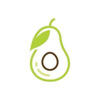 avocado fruit logo gezonde voeding symbolen vector
