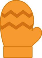 vlak illustratie van oranje vuisthandschoen icoon. vector