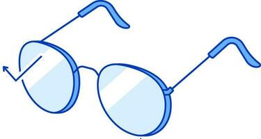 vlak stijl lucht geactiveerd bril blauw icoon. vector