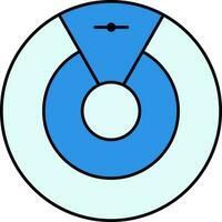 radar icoon in blauw kleur. vector