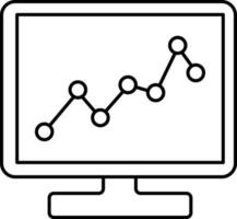 beroerte stijl computer analyse icoon of symbool. vector