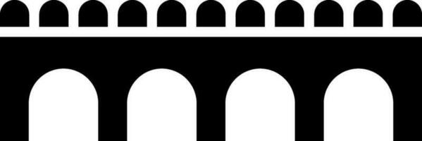 aquaduct brug icoon in vlak stijl. vector