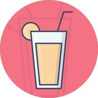 drinken glas icoon Aan roze achtergrond. vector