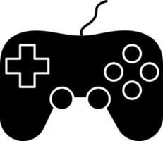 geïsoleerd gamepad icoon in zwart en wit kleur. vector