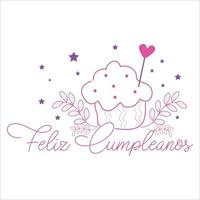 feliz compleanos vector sjabloonontwerp illustratie