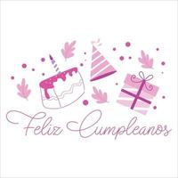 feliz compleanos vector sjabloonontwerp illustratie