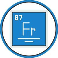 francium vector icoon ontwerp