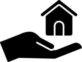 hand- Holding huis icoon. vector