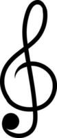 vector teken of symbool van muziek- Opmerking.