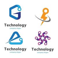 technologie logo afbeeldingen illustratie vector