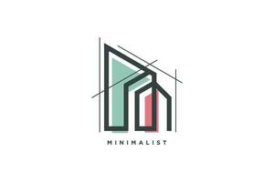 echt landgoed logo ontwerp met modern minimalistische concept idee vector