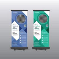 moderne rollup-banner voor de gezondheidszorg vector