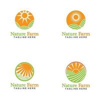 natuur boerderij en landbouw vector logo