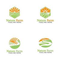 natuur boerderij en landbouw vector logo