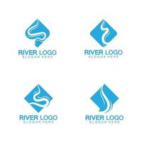 rivier logo vector illustratie ontwerp pictogrammalplaatje
