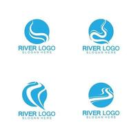 rivier logo vector illustratie ontwerp pictogrammalplaatje