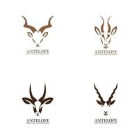 antilope hoofd logo vector illustratie ontwerp pictogrammalplaatje