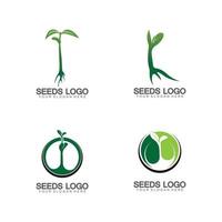 plant zaden logo concept sjabloon vector