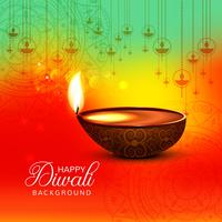 Abstracte Gelukkige Diwali-van de festivalkaart vector als achtergrond