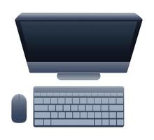 desktop computer mockup branding pictogram vector