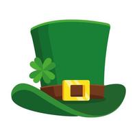 kabouter groene hoed saint patrick icoon vector