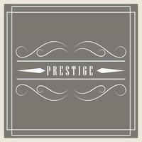 prestige scroll vintage vector