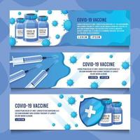 covid19 vaccin banner vector