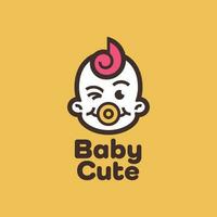 baby schattig logo illustratie fopspeen vector