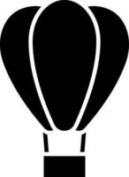 vector illustratie van heet lucht ballon glyph icoon.