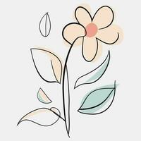 minimalistische bloemen vector kunst illustraties voor gelegenheden sjabloon wijnoogst mode hand- getrokken decor