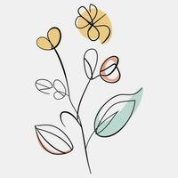 minimalistische bloemen vector kunst illustraties voor gelegenheden sjabloon wijnoogst mode hand- getrokken decor