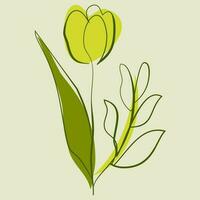 tulp bloem hedendaags minimalistische lijn kunst posters abstract biologisch vormen en bloemen ontwerpen vector