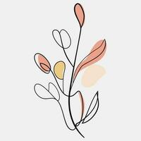 minimalistische bloemen vector kunst illustraties voor gelegenheden sjabloon wijnoogst mode hand- getrokken decor