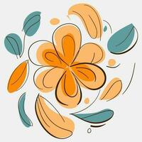 minimalistische bloemen vector kunst illustraties voor gelegenheden sjabloon wijnoogst mode hand- getrokken decor