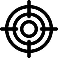 vector illustratie van doelwit in zwart en wit kleur.